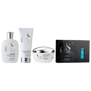 Shampoo + Acondicionador + Mascarilla + Caja De Ampollas Iluminador Alfaparf Diamond
