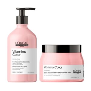 Shampoo 500ml + Mascarilla 500ml Para Cabello Teñido Loreal Vitamino Color