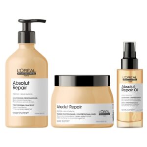 Shampoo 500ml+ Mascarilla 500ml + Serum Para Cabello Dañado Loreal Absolut Repair